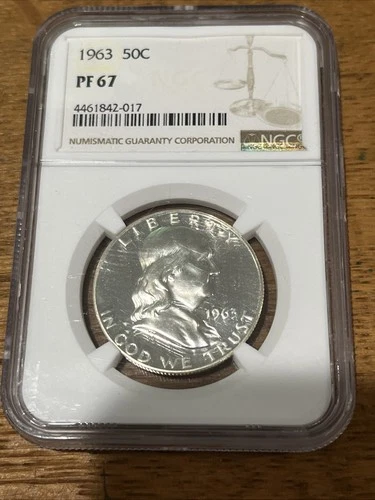 1963 Franklin Half PF67 - Final Year Of The Coin!