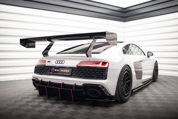 Maxton Design Diffusor Flaps Passend FüR Audi R8 Mk2 FL Schwarz Hochglanz-image