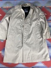 Misty Harbor Made in USA Trench Coat Rain Jacket khaki Lined Apx XL