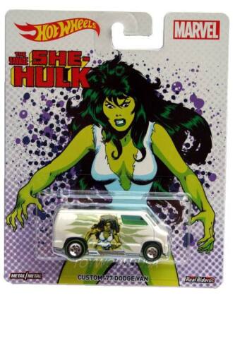 2017 Hot Wheels Pop Culture Marvel The Savage She Hulk Custom '77 Dodge Van - Picture 1 of 1
