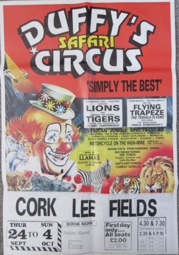 ''DUFFY'S SAFARI CIRCUS'' POSTERS.  CORK LEE FIELDS. 4 FOR SALE. - Picture 1 of 3