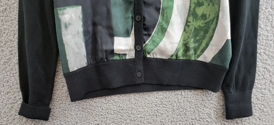 Cárdigan Lauren Ralph Lauren Petite Geo-Print para Mujer PS Negro Multi Botón Frontal Foto 4 de 4