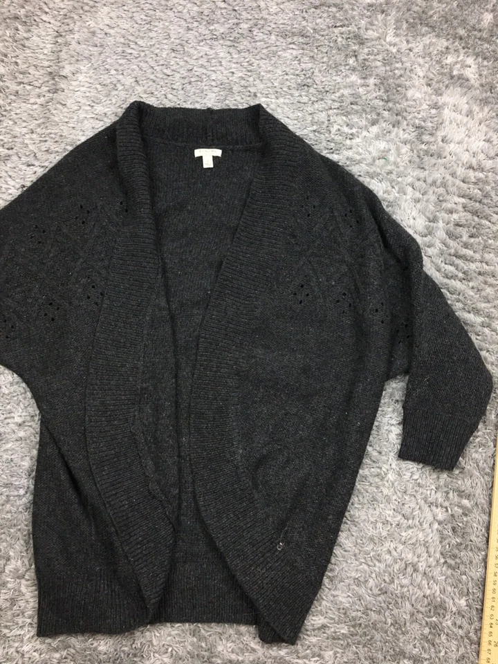 Кардиган женский Sonoma размер Small темно-серый рукав 3/4 открытый передний - Изображение 2 из 4