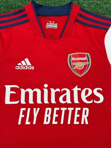 Arsenal FC 2021-22 Home T-Shirt Adidas Kit | Child Boys 13-14 Years Football Top - Picture 2 of 10