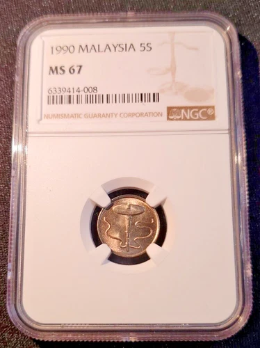 1990 Malaya 5 Sen - NGC MS 67