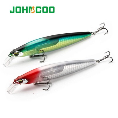 JOHNCOO Floating Minnow 130mm 18.5g Long Casting Hard Bait Flash Blade Wobbler F