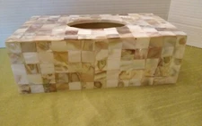 Tissue Box Cover Mosaic Mother of Pearl Rectangle Creative Scents Milano