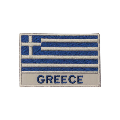 Griechenland Länderflagge Aufnäher Bügelbild Patch Aufnäher Abzeichen bestickt Patch