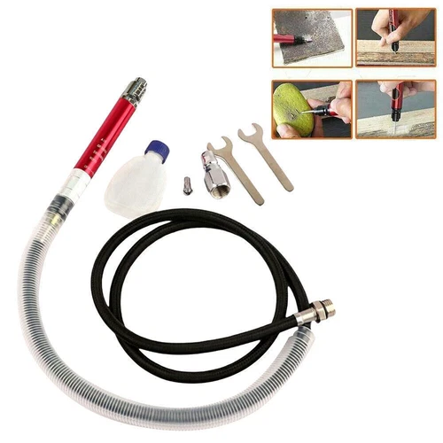 Druckluftschleifer Mini Stabschleifer Druckluft Geradschleifer Gravur Fräser Set - Bild 6 von 10