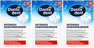 DONTODENT Gebissreiniger Tabs intensiv kraftvolle Reinigung Teil & Vollprothesen 384 Stück