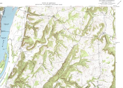 Golconda Quadrangle Kentucky-Illinois 1954 USGS Topo Map 7.5 Minute Topographic