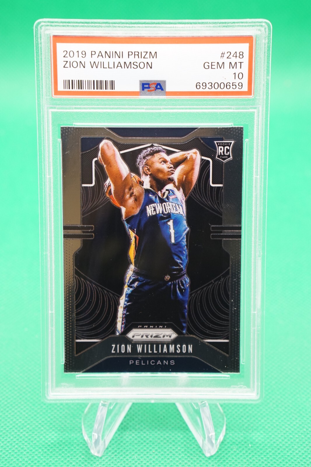 2019-20 Prizm Base Rookie #248 Zion Williamson PSA 10 GEM MINT BG6