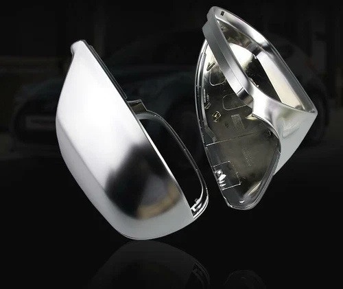 Matt Chrome Side Mirror Cover Caps Rearview Mirror Casing for Audi Q5 Q7 09-17