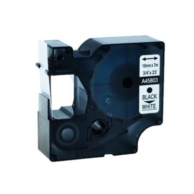 Schriftband für Dymo LabelManager 300 350 350D A45803, schwarz auf weiß