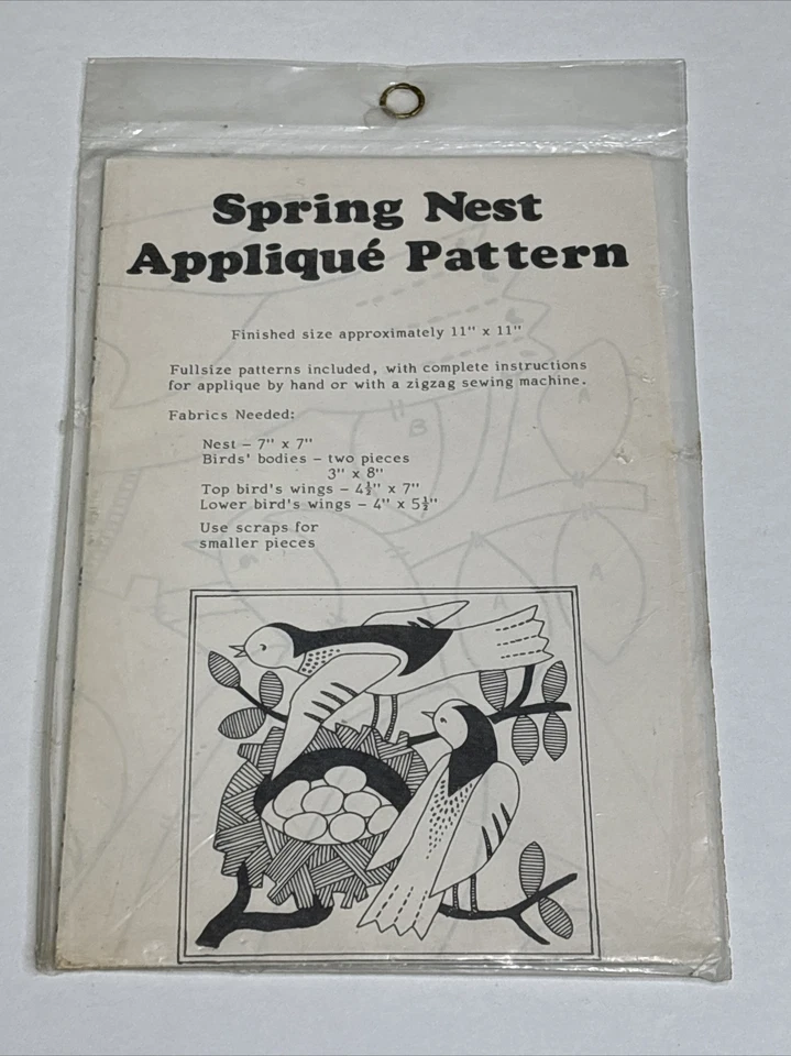 Spring Nest Applique Uncut Pattern - Image 4 of 4