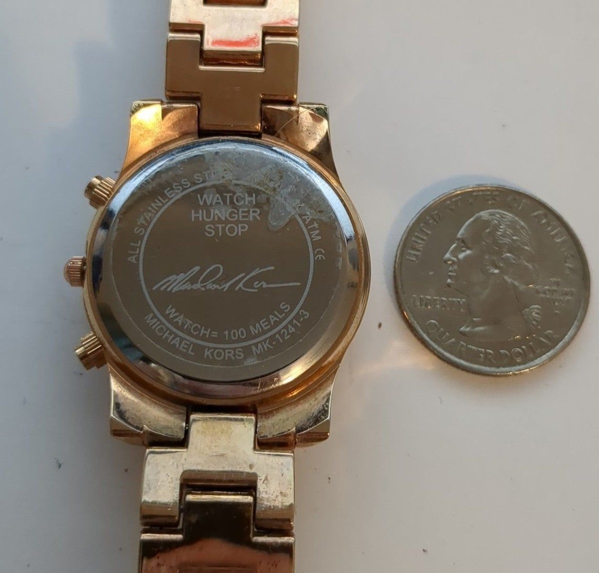 Rare Michael kors women\'s \'Stop Hunger\' rose gold watch MK1241-3 $_57.JPG?set_id=880000500F main image 3