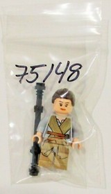 Lego 2017 star wars Encounter on Jakku 75148 Rey - Dark Tan Tied Robe minifigure