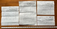 4 Antique 1871 Billhead Receipts Eaton Wellington & Co. Hardware Milk St. Boston