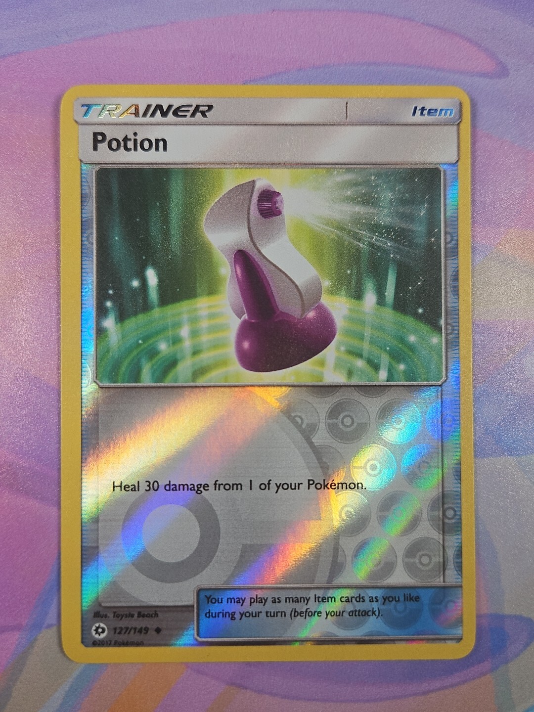 Pokemon TCG Sun & Moon | Potion Trainer Card Reverse Holo 127/149 Common