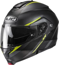 Helmet Modular Motorcycle HJC C91 Tero MC3HSF Black Gray Yellow L Flip Up Helmet