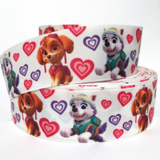 GROSGRAIN RIBBON 5/8", 7/8",1.5", 3" PAW PATROL CARTOONS - P4L - DOGS - Printed