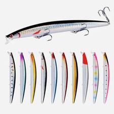 Minnow Large Fishing Lure Trout Bass Swimbait Freshwater Saltwater Set of 10 JP