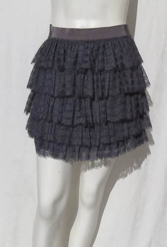 Mini jupe tutu grise à enfiler en dentelle à volants taille 0 XS à 110 $ J CREW - Photo 5/5