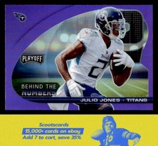 2021 Panini Playoff Julio Jones Behind the Numbers Purple card #BTN-JJO Titans