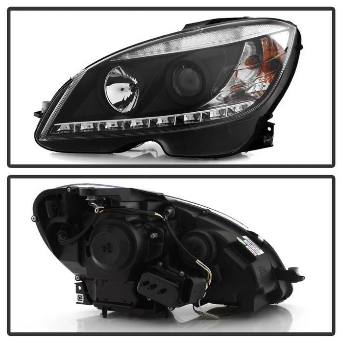 Spyder Auto 5042262 Black Projector Headlights for 08-11 Mercedes Benz C-Class - Image 3 of 4