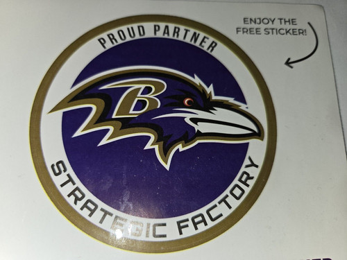 NFL Sticker BALTIMORE RAVENS LOGO Strategic Factory 3 inches