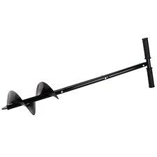 RealPlus Hand Auger Post Hole Digger 6" x 33" Garden Hole Digger Tool