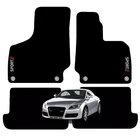 For Audi TT MK2 2006 to 2014 Tailored Carpet Car Floor Mats with logo 4 Clips