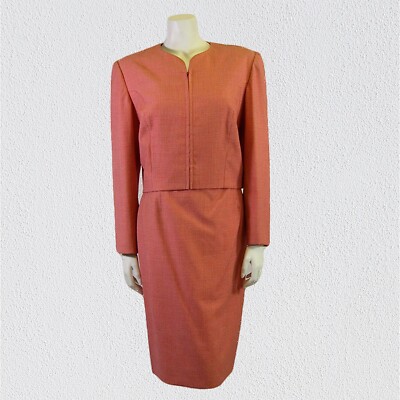 Vintage Emilio Pucci roter Anzug 60er Jahre Micro Hahnentritt Wolle. Ex Small UK8