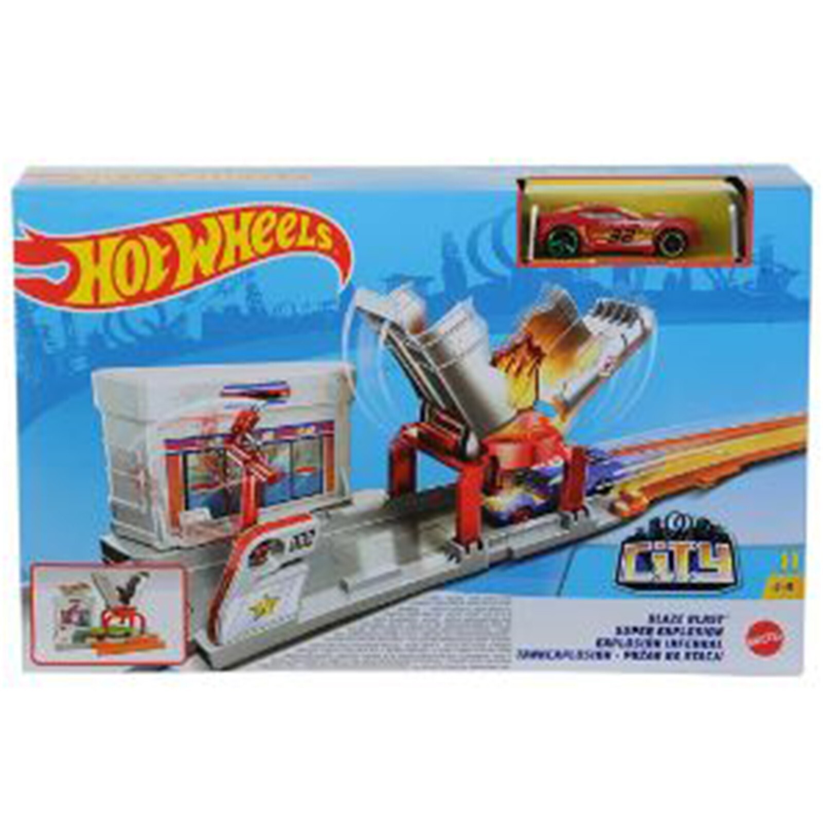 Раскладной игровой набор Mattel Hot Wheels City Blaze Blast НОВЫЙ В НАЛИЧИИ