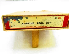 Millers Falls wood carving tool set, No. 106