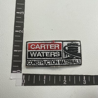 Thick-Cut-From-Hat CARTER WATERS CONSTRUCTION MATERIALS Advertising Patch 16I