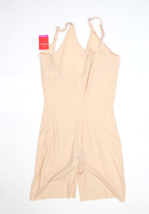 Spanx Lightweight Layer Open Bust mid Thigh Bodysuit Shapewear 10021p  Womens 2X