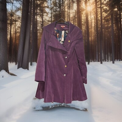 BNWT Joe Browns Purple Military Style Coat Size 10 UK