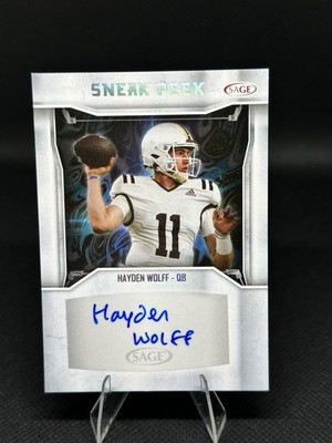 2024 SAGE HIT Low Series - Sneak Peek Autographs Hayden Wolff #SPA-HW (AU, RC)