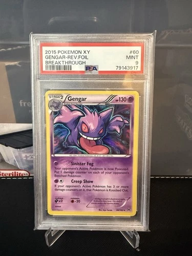 2015 Pokémon Gengar Breakthrough 60/162 Mislabeled Reverse Holo  PSA 9