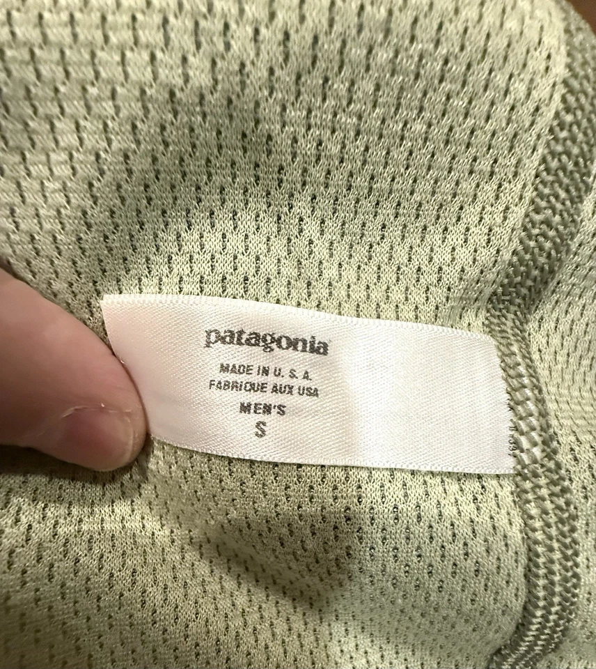 复古 Patagonia Capilene 衬衫橄榄绿色小号长袖打底美国 — 第 4/4 张图片