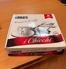 TAZZINE BIALETTI "I CHICCHI" Set 6 tazze da caffè con piattini