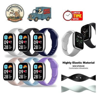 Adjustable 6-Pack TPU Replacement Straps for Redmi Watch 3 - Quick Release