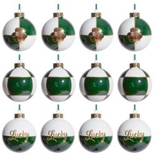 St. Patrick's Day Ornaments Set of 12, Shamrock Tree Ornaments for Irish Holi...