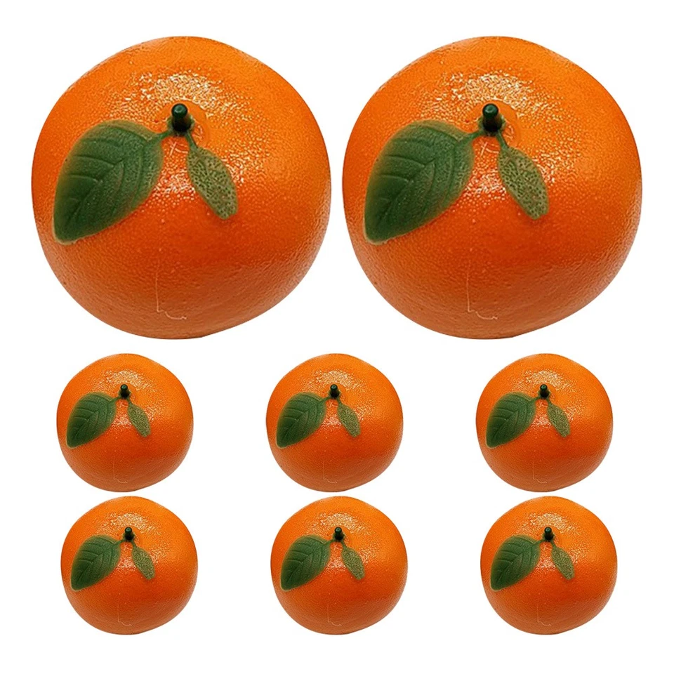 8 Pcs Deko Obst Künstliche Orangen Orangefarbenes Zubehör Falsche Früchte - Bild 4 von 4