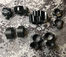 5 SETS RIFLE SCOPE RINGS EXTENDED MATTE 2 SETS SEE THRU STEEL SET STD MEDIUM