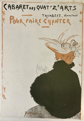 Louis Abel Truchet Color Lithograph Cabaret des Quat 'z' Arts c1900