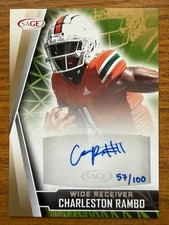 2022 SAGE Low Series Auto Gold CHARLESTON RAMBO Rookie Auto RC  57/100