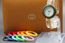 Gucci Change bezel 1100-L 12 Colors Qz Watch (About 16.6cm band) [ Box Damaged ]