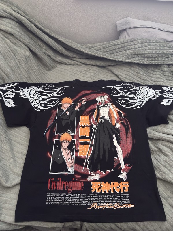 Civil Regime x Bleach Ichigo Kurosaki 199x Oversized Tee Medium